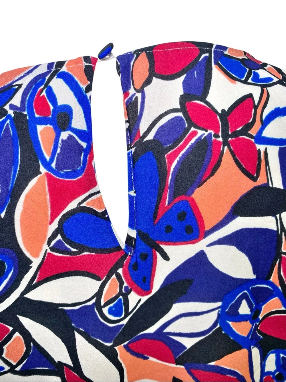 J.Crew Factory Abstract Floral Boatneck Blouse